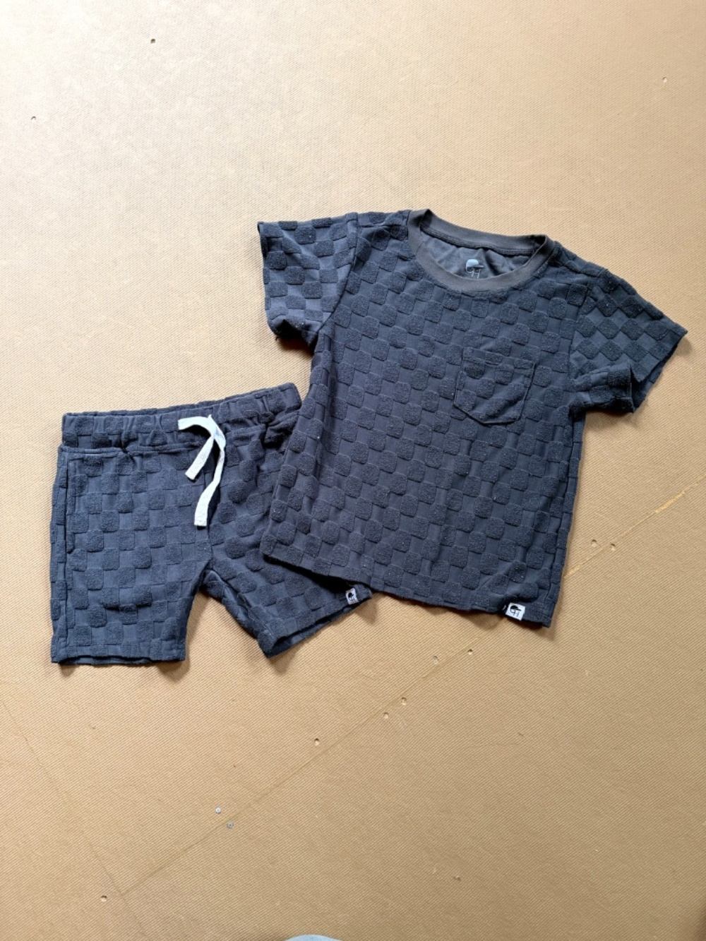 George Hats French Terry Matching Set Pocket Tee & Shorts Size 5-6T